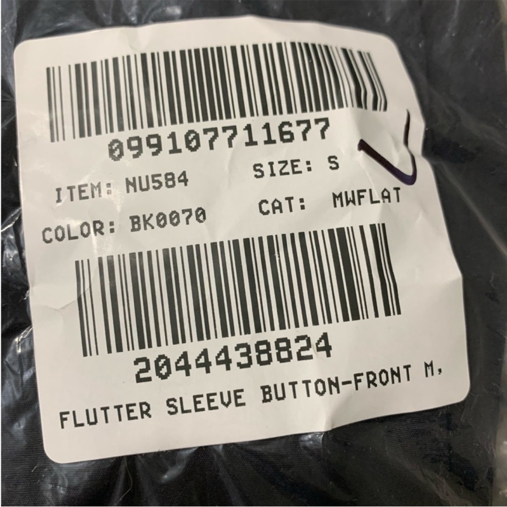 Madewell Dress S Flutter Sleeve Black - Picture 8 of 10